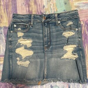 American Eagle Outfitters Blue Mini Pencil Skirt